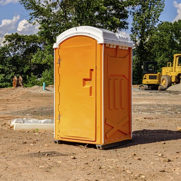 can i customize the exterior of the portable restrooms with my event logo or branding in Bluffs Illinois